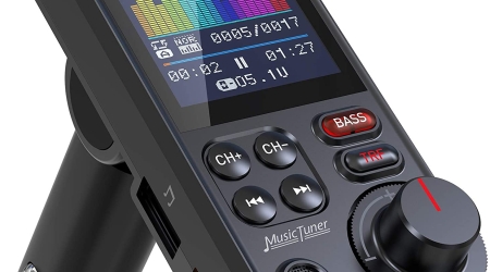 Nulaxy Trasmettitore Bluetooth per auto, con schermo a colori da 1,8 con microfono